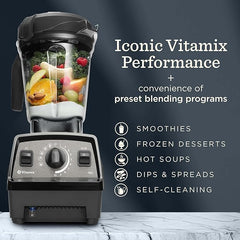 Vitamix Propel Series 750 Blender + Stainless Steel Container, Four Blending Programs, Self-Cleaning Program, Professional-Grade Blender for Smoothies, Soups and More, Stainless-Steel Blades, Black